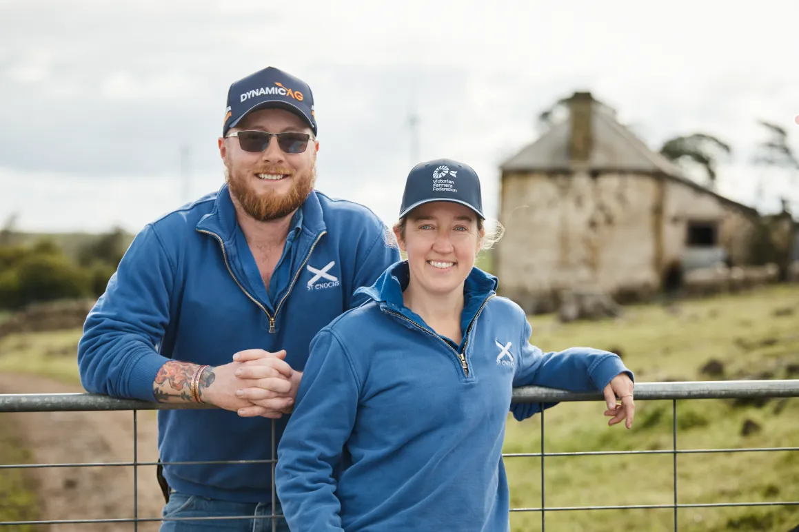 Katherine Bane on her farm at St Enochs